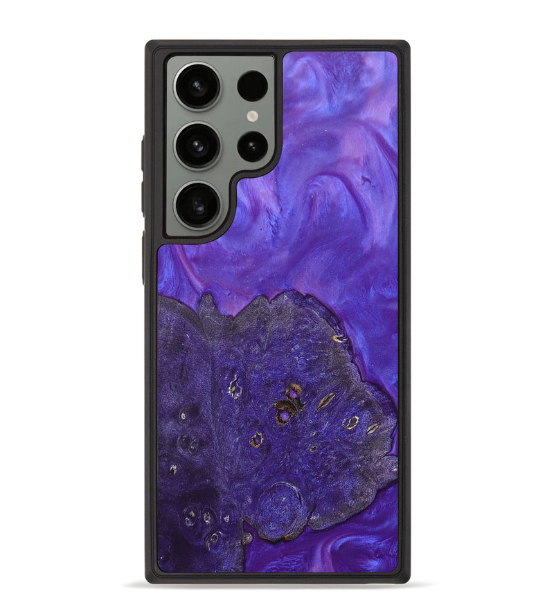 Galaxy S23 Ultra Wood+Resin Phone Case - Kennedi (Purple, 677237)