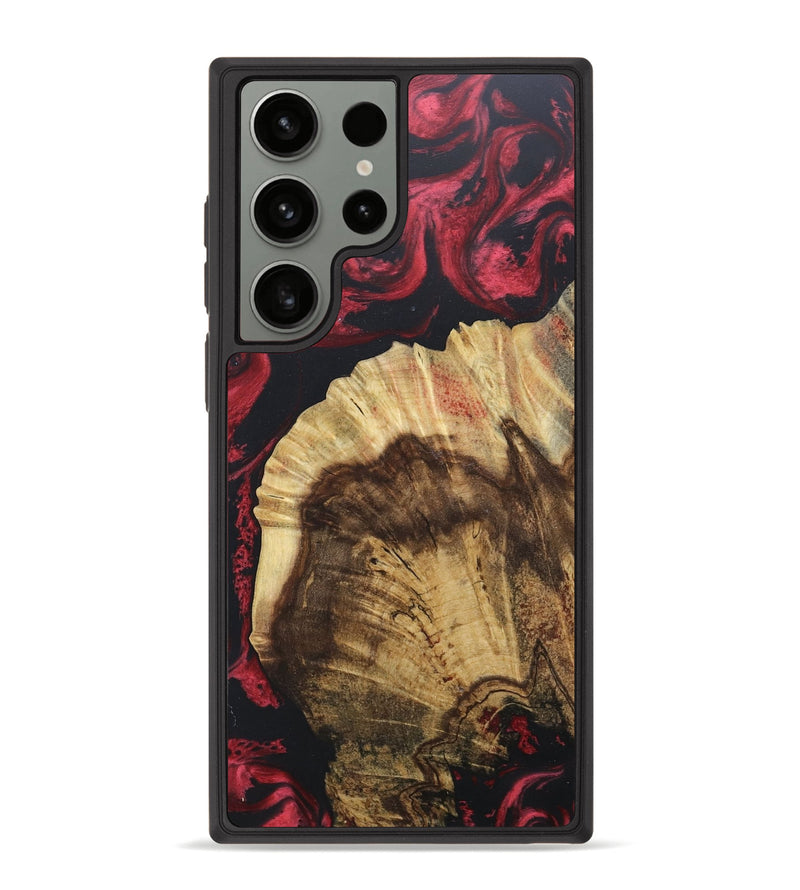 Galaxy S23 Ultra Wood+Resin Phone Case - Karissa (Red, 677387)