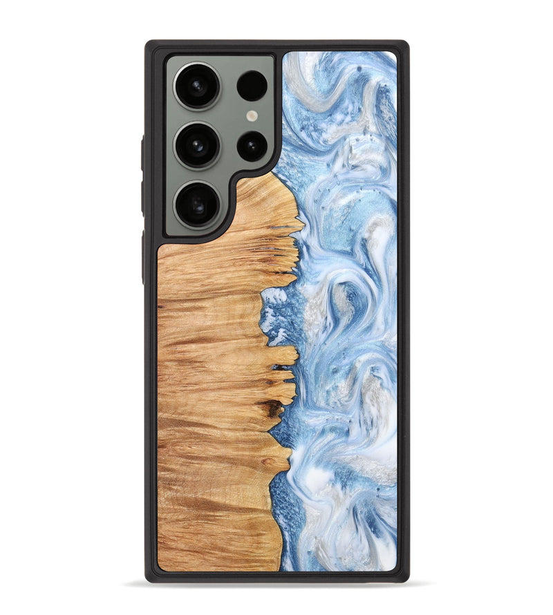Galaxy S23 Ultra Wood+Resin Phone Case - Kristi (Blue, 677400)