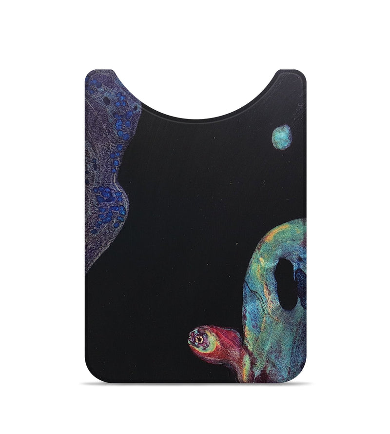 Live Edge Wood+Resin Wallet - Dominique (Pure Black, 677451)