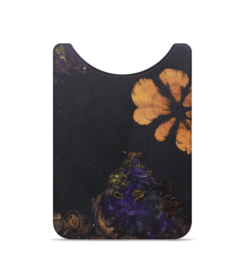Live Edge Wood+Resin Wallet - Robbie (Pure Black, 677453)
