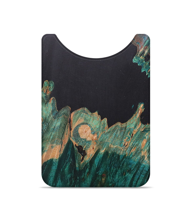 Live Edge Wood+Resin Wallet - Raegan (Pure Black, 677459)