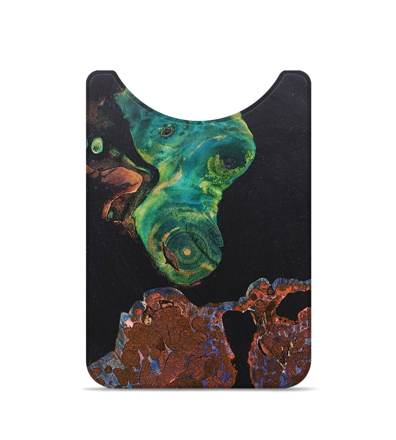 Live Edge Wood+Resin Wallet - Raiden (Pure Black, 677464)