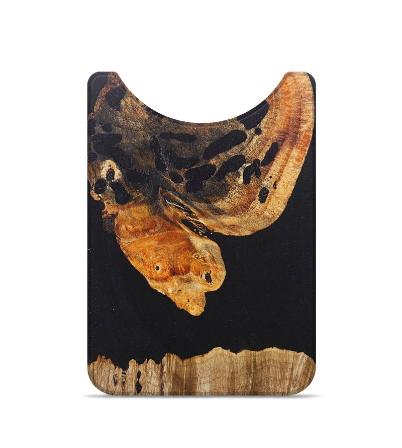 Live Edge Wood+Resin Wallet - Solomon (Pure Black, 677465)