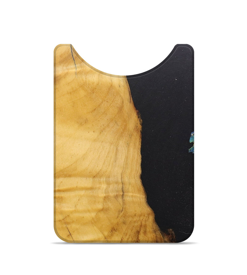 Live Edge Wood+Resin Wallet - Zara (Pure Black, 677466)