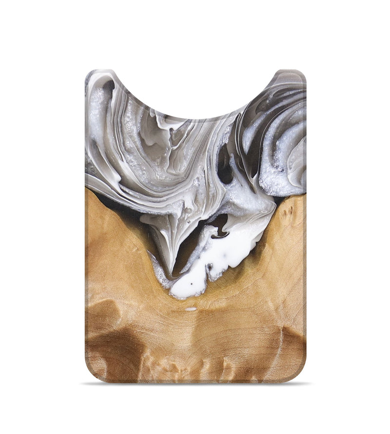 Live Edge Wood+Resin Wallet - Terrell (Black & White, 677471)