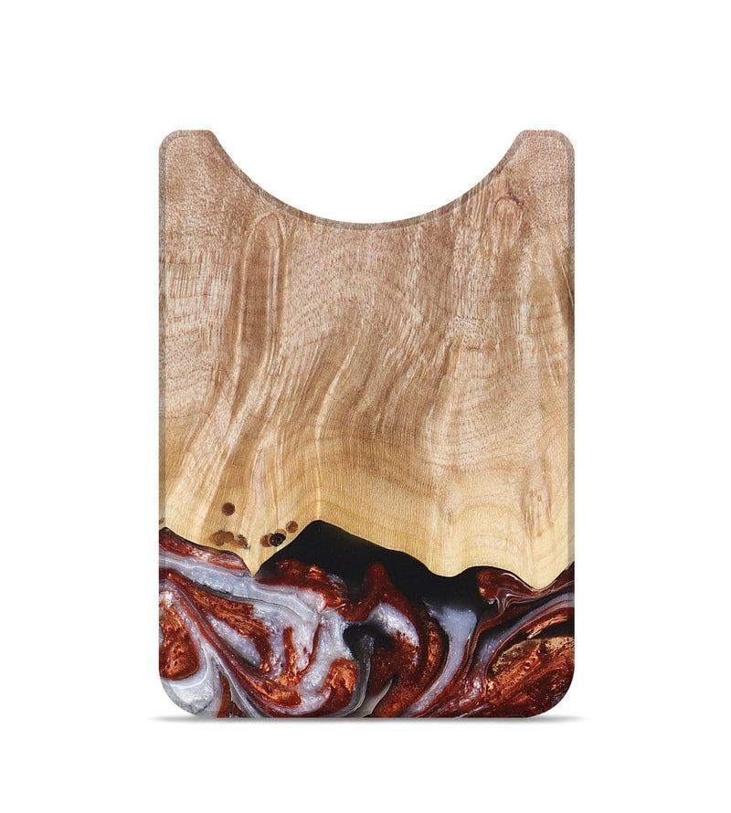 Live Edge Wood+Resin Wallet - Penelope (Black & White, 677477)