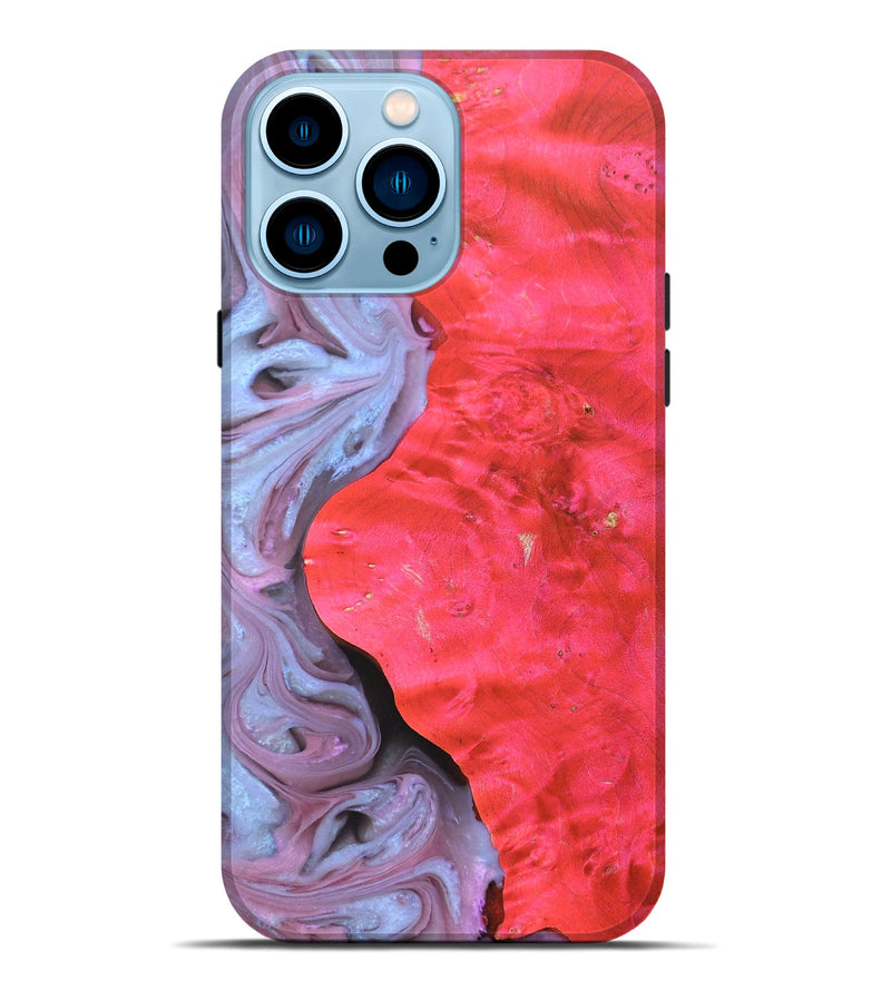 iPhone 14 Pro Max Wood+Resin Live Edge Phone Case - Sawyer (Purple, 677503)
