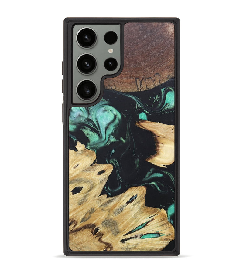 Galaxy S23 Ultra Wood+Resin Phone Case - Bernice (Mosaic, 677576)