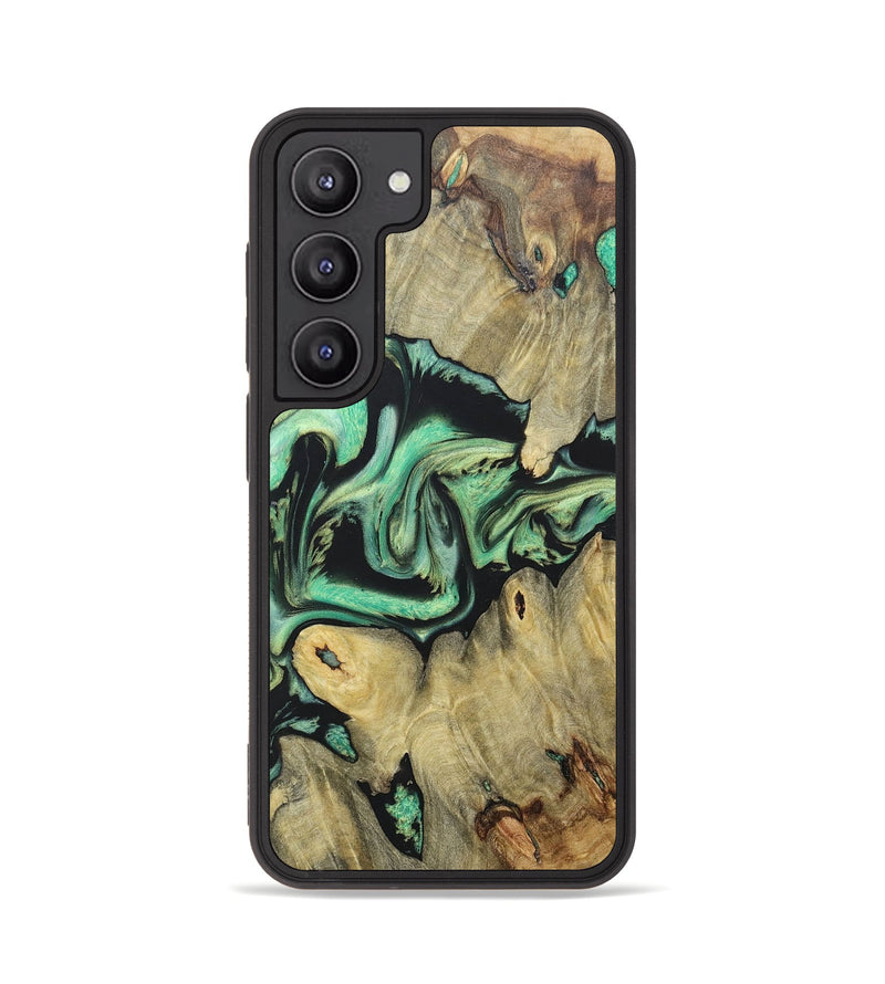 Galaxy S23 Wood+Resin Phone Case - Brooke (Green, 677641)
