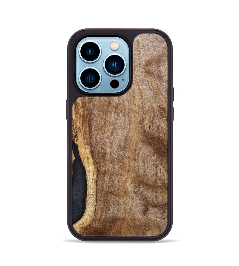 iPhone 14 Pro Wood+Resin Phone Case - Audra (Wood Burl, 677771)