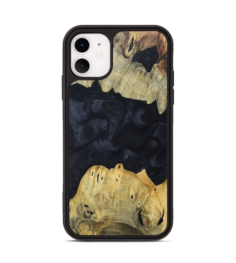 iPhone 11 Wood+Resin Phone Case - Cara (Pure Black, 677852)