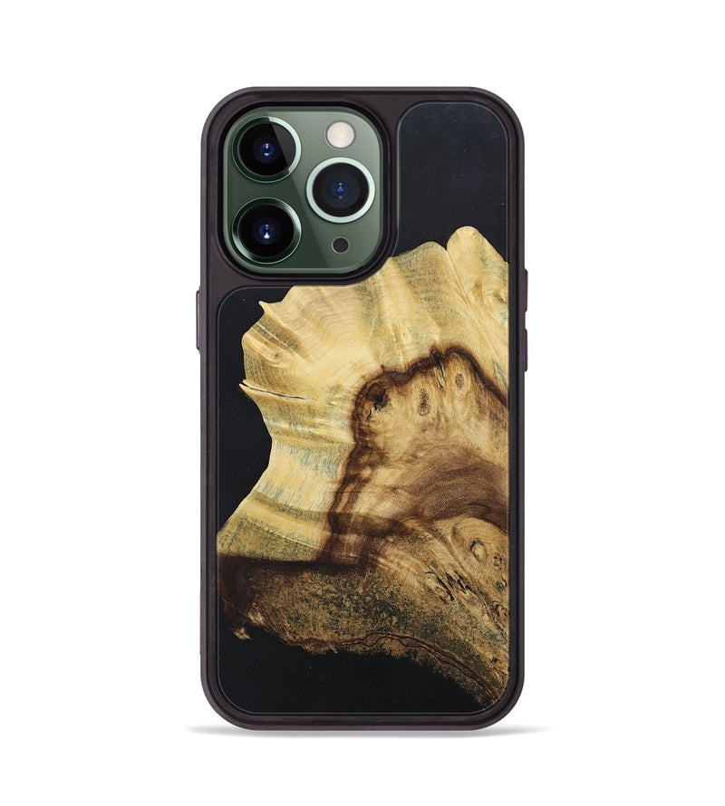 iPhone 13 Pro Wood+Resin Phone Case - Mason (Pure Black, 677854)