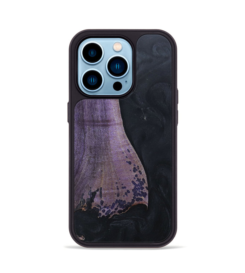 iPhone 14 Pro Wood+Resin Phone Case - Avery (Pure Black, 677862)