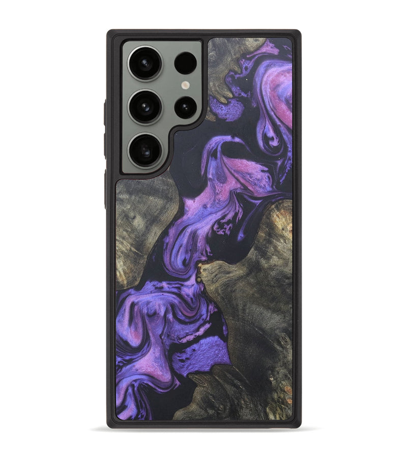Galaxy S23 Ultra Wood+Resin Phone Case - Keisha (Purple, 677961)