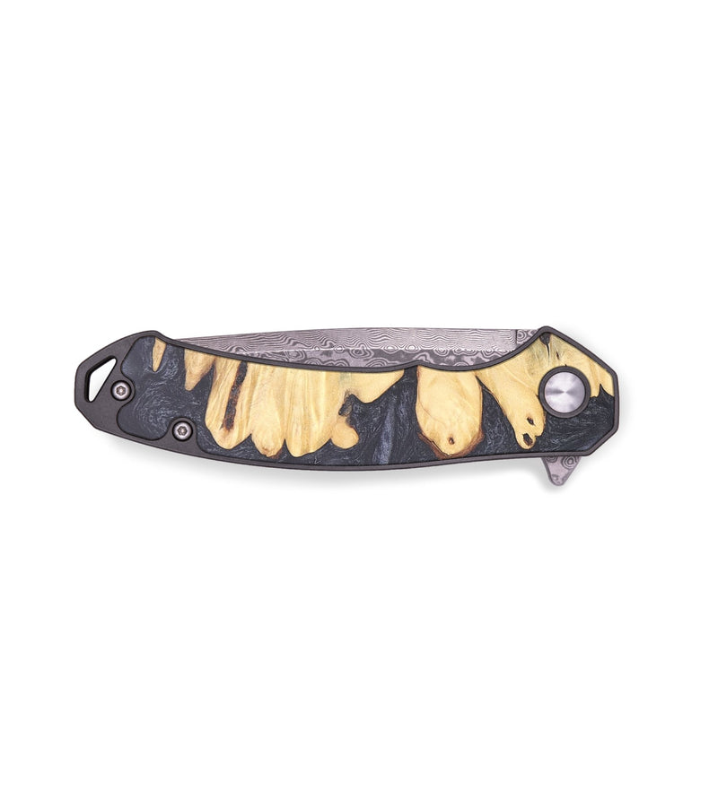 EDC Wood+Resin Pocket Knife - Lilith (Pure Black, 678019)