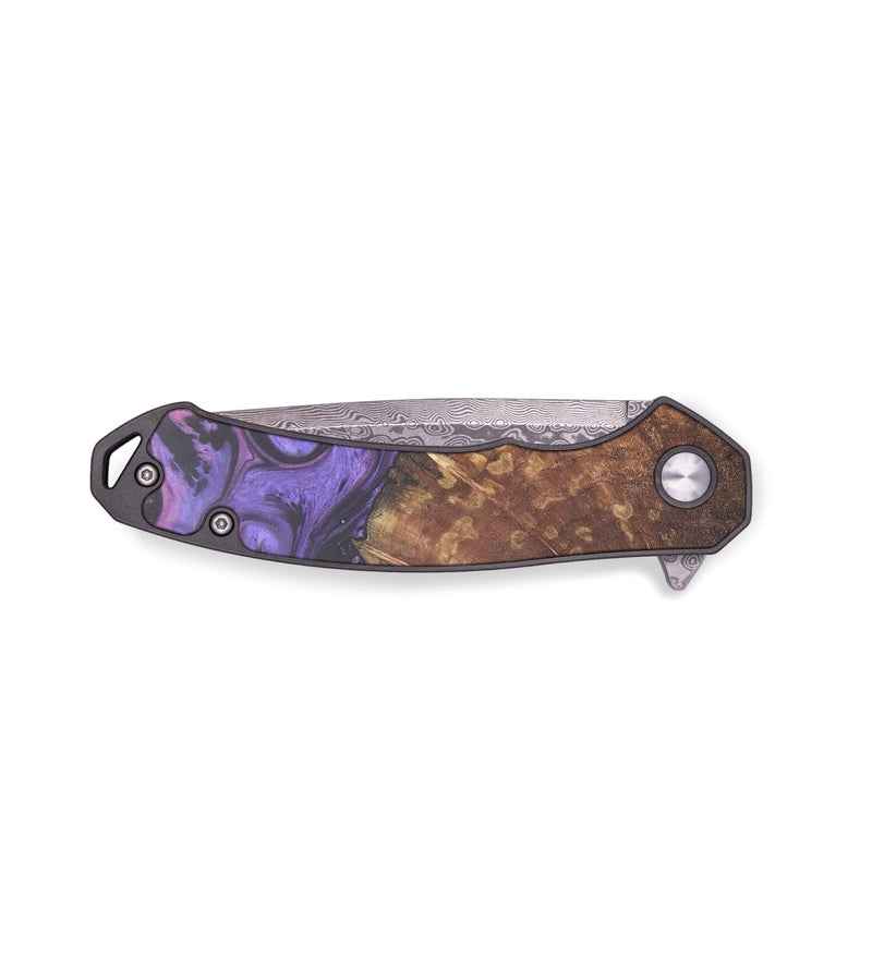 EDC Wood+Resin Pocket Knife - Pearl (Purple, 678035)