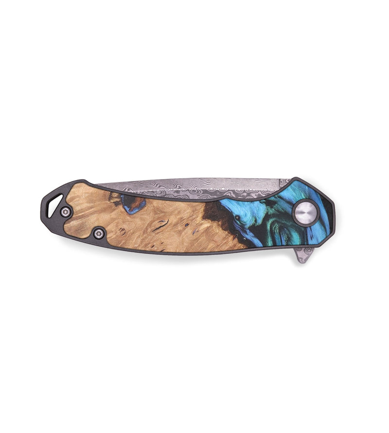 EDC Wood+Resin Pocket Knife - Kennedy (Blue, 678062)