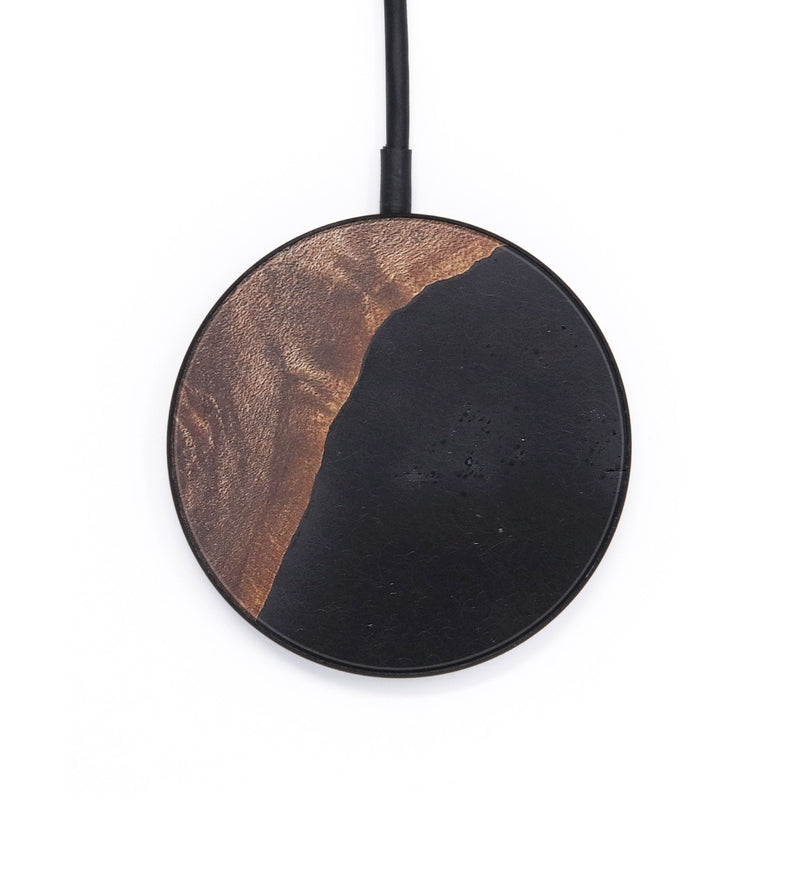 Circle Wood+Resin Wireless Charger - Knox (Pure Black, 678152)