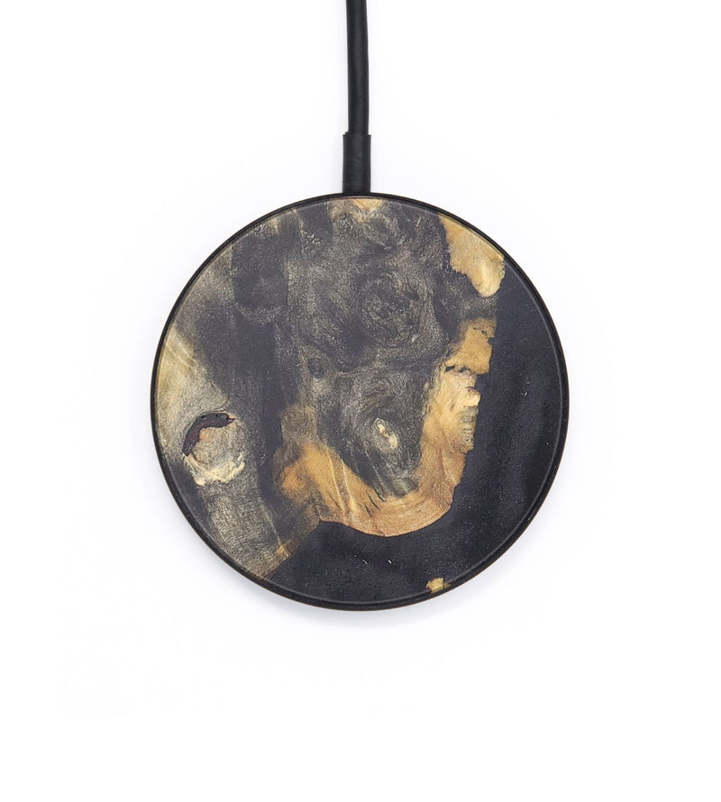 Circle Wood+Resin Wireless Charger - Kobe (Pure Black, 678154)