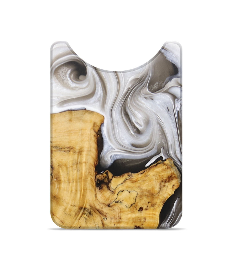 Live Edge Wood+Resin Wallet - Karter (Black & White, 678196)