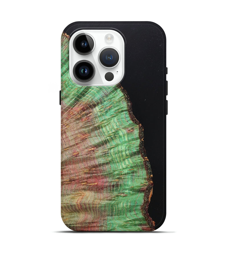 iPhone 15 Pro Wood+Resin Live Edge Phone Case - Kehlani (Pure Black, 678217)