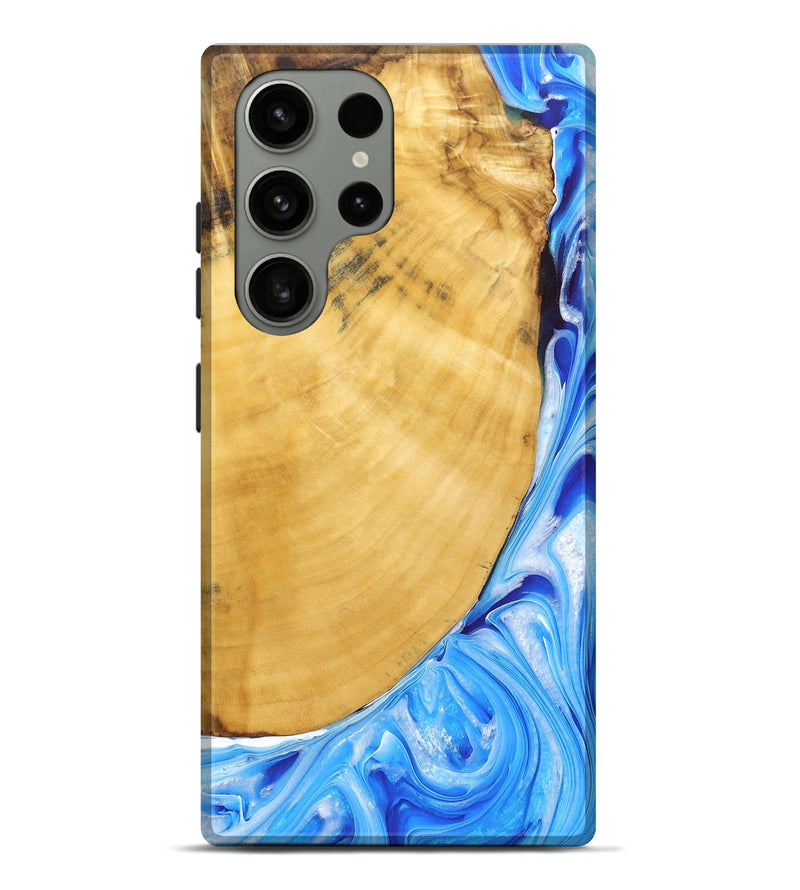 Galaxy S23 Ultra Wood+Resin Live Edge Phone Case - Logan (Blue, 678233)