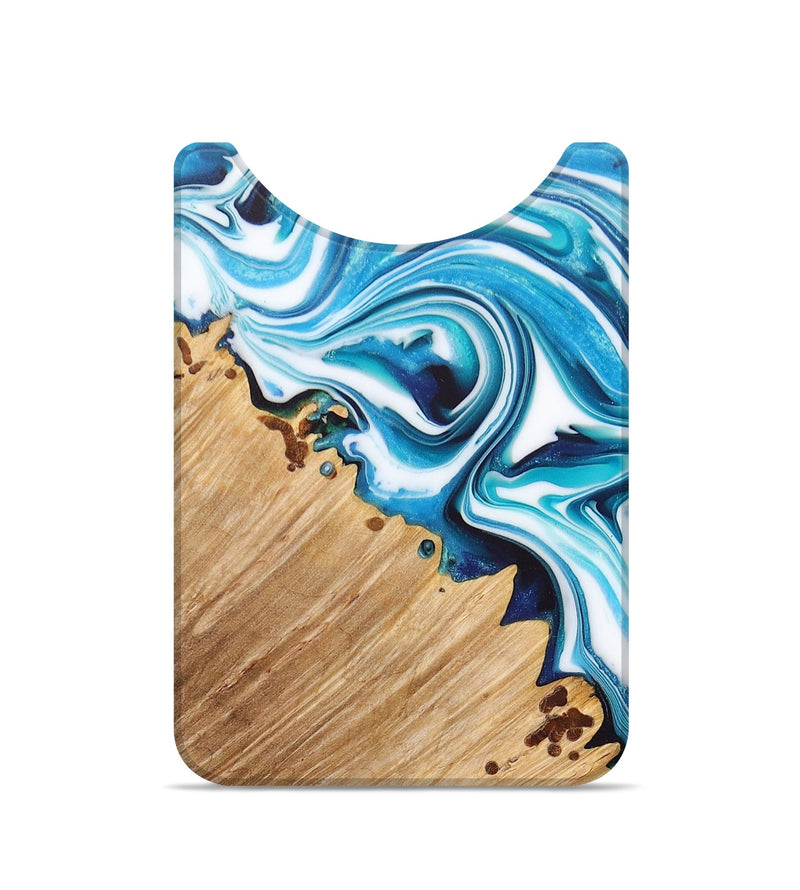 Live Edge Wood+Resin Wallet - Rose (Blue, 678256)