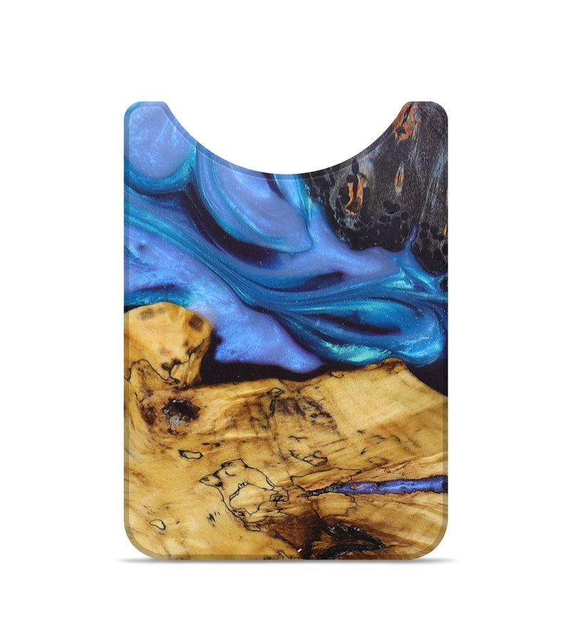 Live Edge Wood+Resin Wallet - Leticia (Blue, 678258)