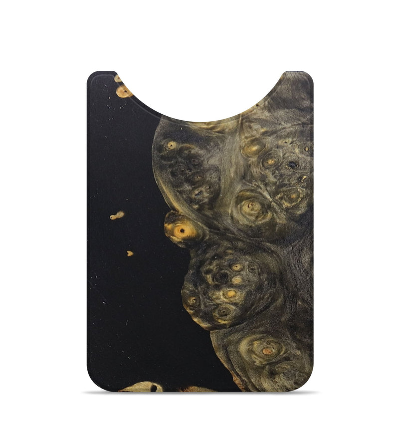 Live Edge Wood+Resin Wallet - Landyn (Pure Black, 678264)