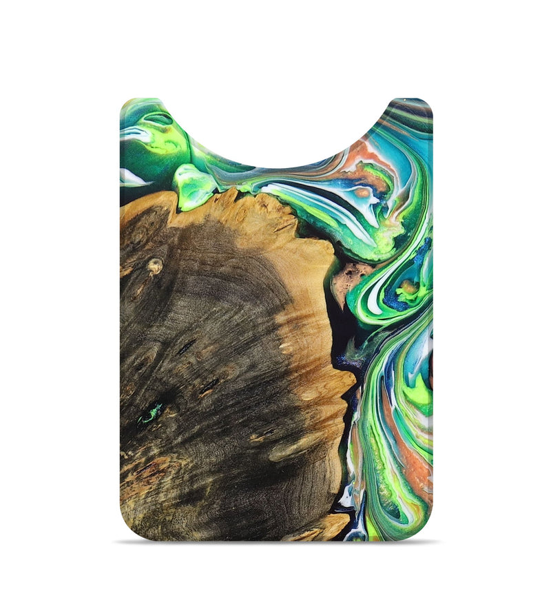 Live Edge Wood+Resin Wallet - Brandon (Green, 678312)