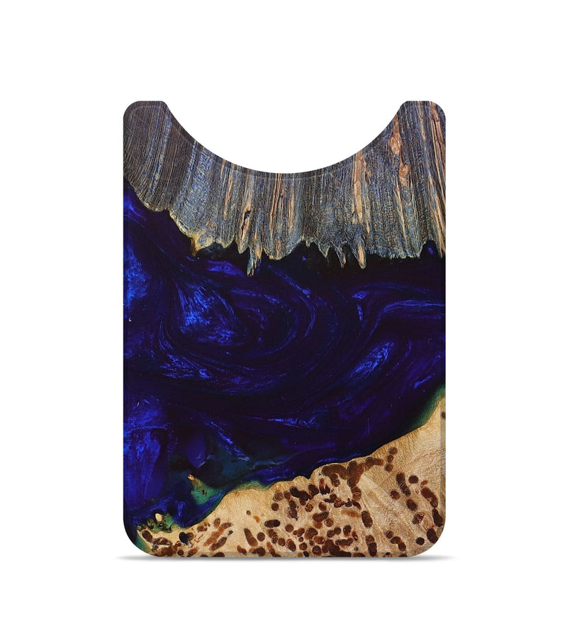 Live Edge Wood+Resin Wallet - Rachel (Blue, 678320)