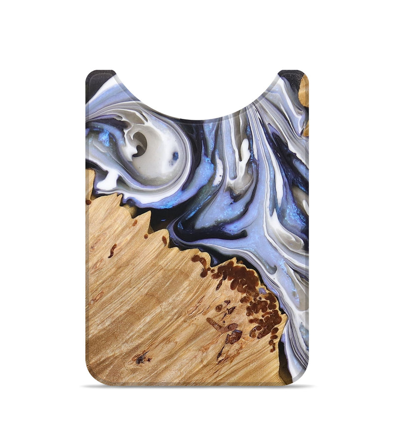 Live Edge Wood+Resin Wallet - Vincent (Black & White, 678322)