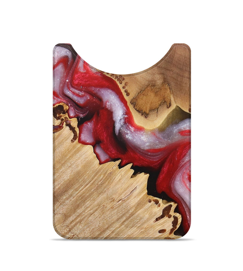 Live Edge Wood+Resin Wallet - Maggie (Red, 678325)