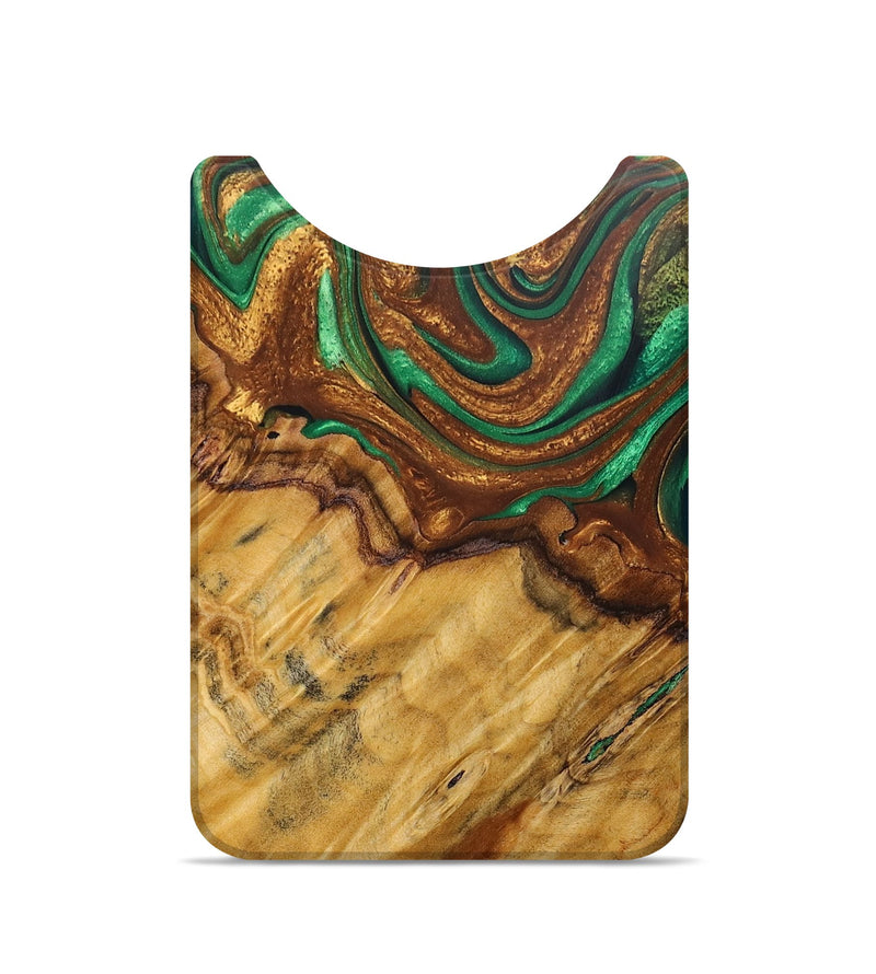 Live Edge Wood+Resin Wallet - Cindy (Green, 678330)