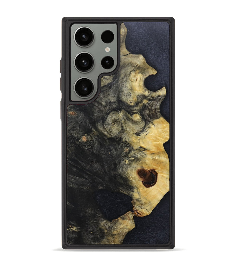 Galaxy S23 Ultra Wood+Resin Phone Case - Bradley (Pure Black, 678336)