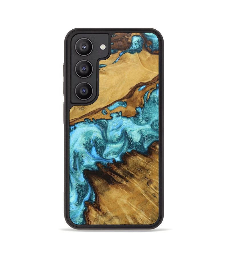 Galaxy S23 Wood+Resin Phone Case - Kameron (Blue, 678358)