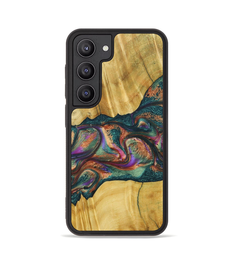 Galaxy S23 Wood+Resin Phone Case - Kelsey (Green, 678394)