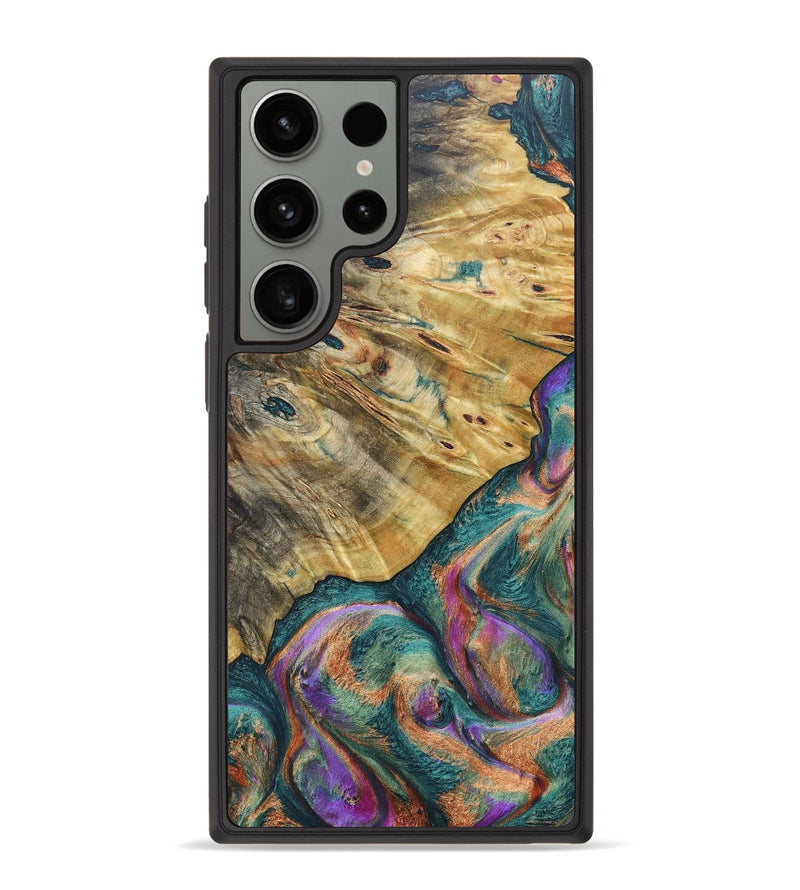 Galaxy S23 Ultra Wood+Resin Phone Case - Halle (Green, 678490)