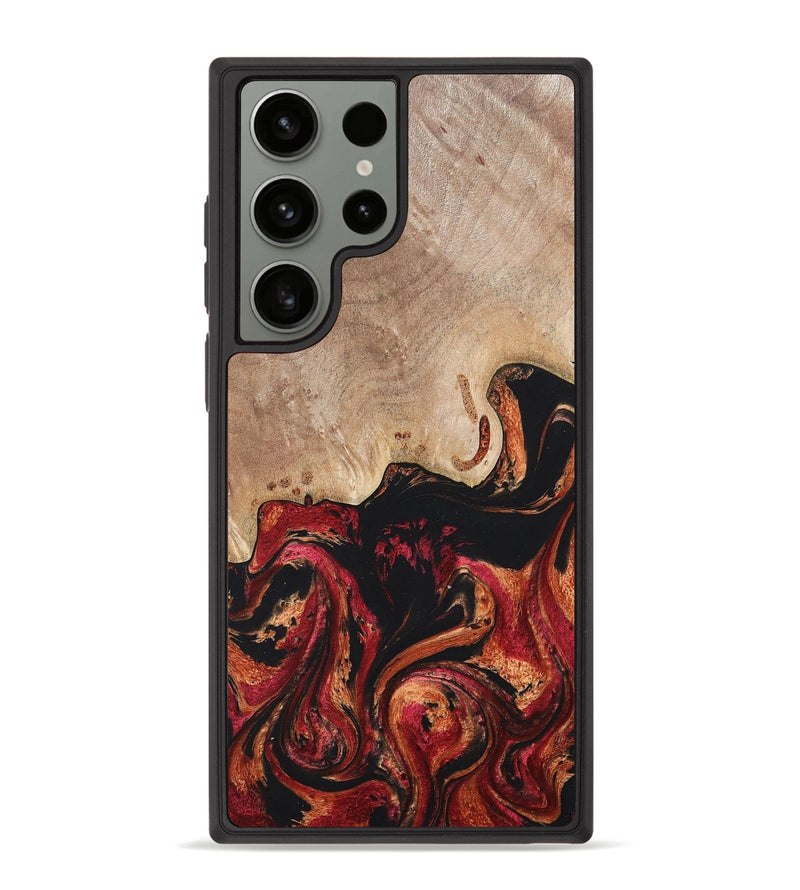 Galaxy S23 Ultra Wood+Resin Phone Case - Gina (Red, 678514)