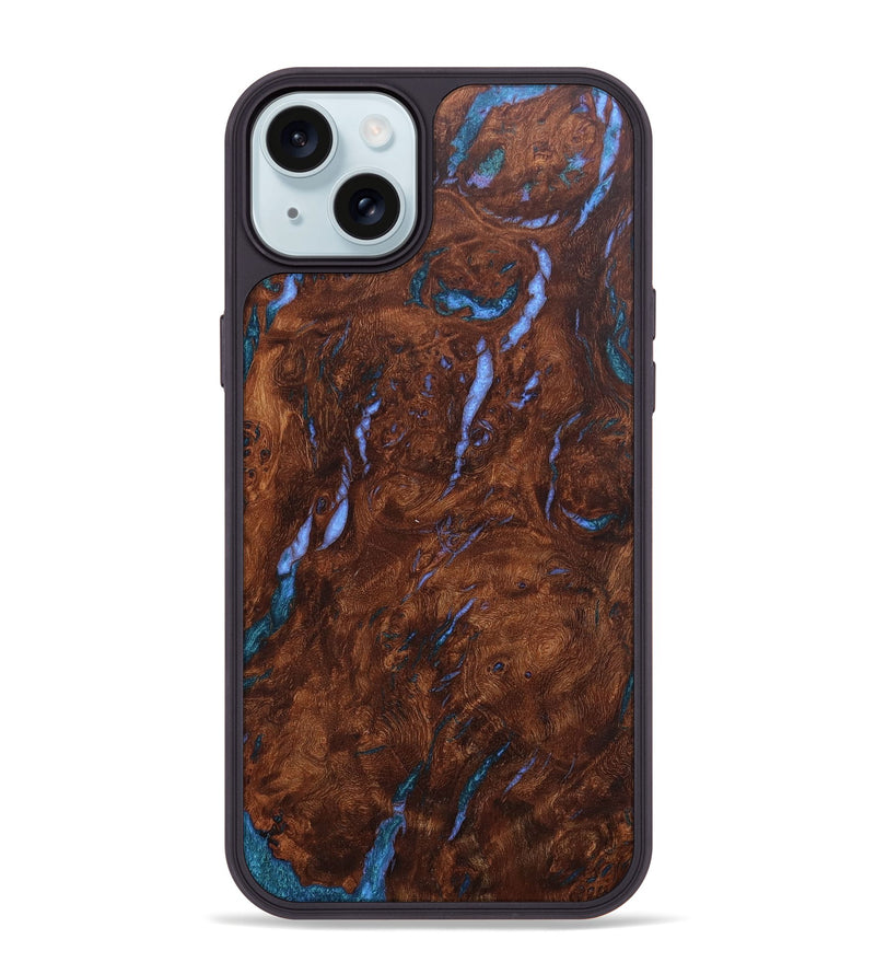 iPhone 15 Plus Wood+Resin Phone Case - Nicolette (Wood Burl, 678708)