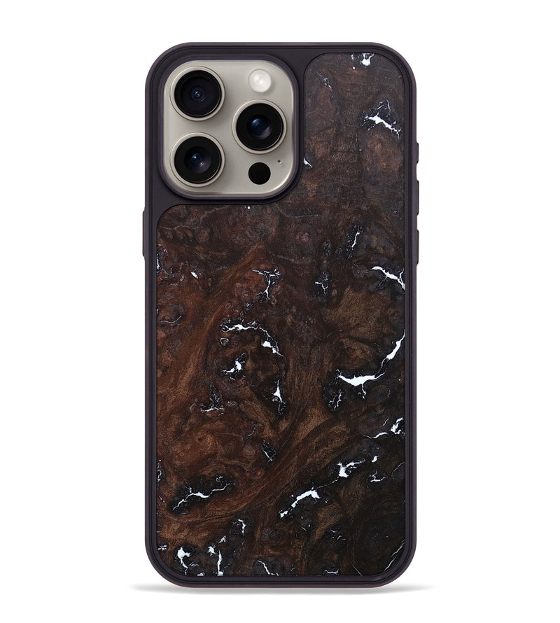 iPhone 15 Pro Max Wood+Resin Phone Case - Charlene (Wood Burl, 678712)