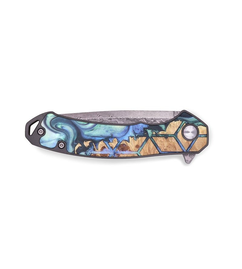 EDC Wood+Resin Pocket Knife - Peter (Pattern, 678884)