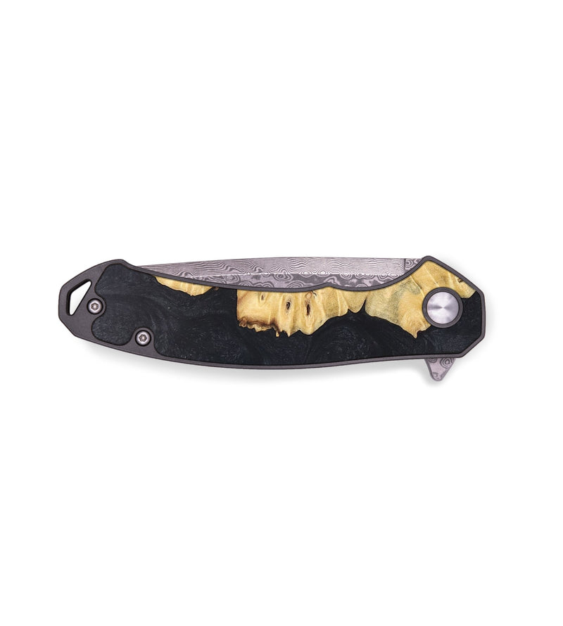 EDC Wood+Resin Pocket Knife - Junior (Pure Black, 678900)