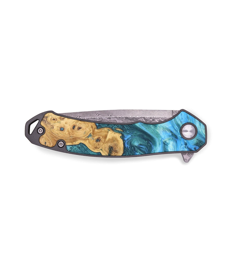 EDC Wood+Resin Pocket Knife - Annette (Blue, 678915)