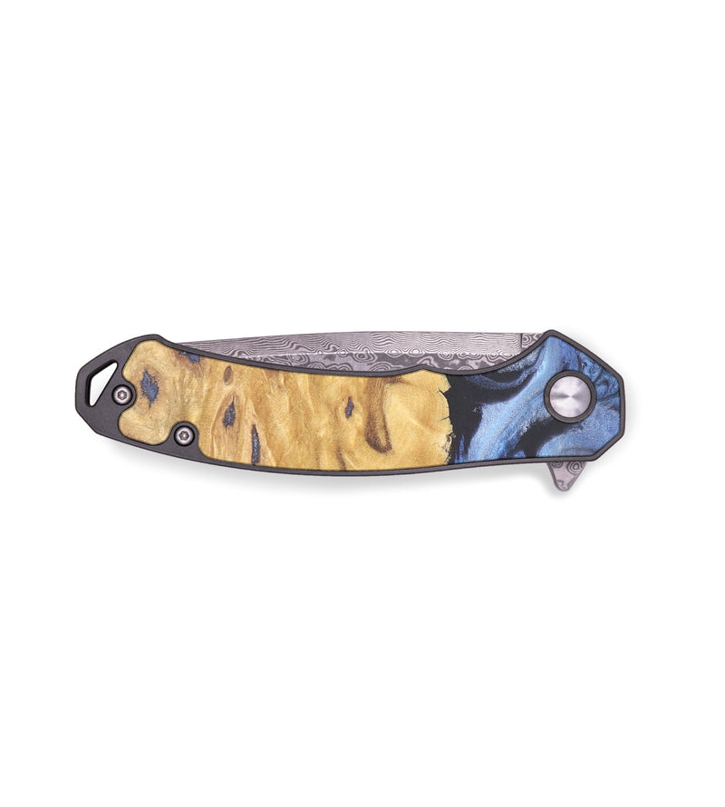 EDC Wood+Resin Pocket Knife - Maureen (Blue, 678917)