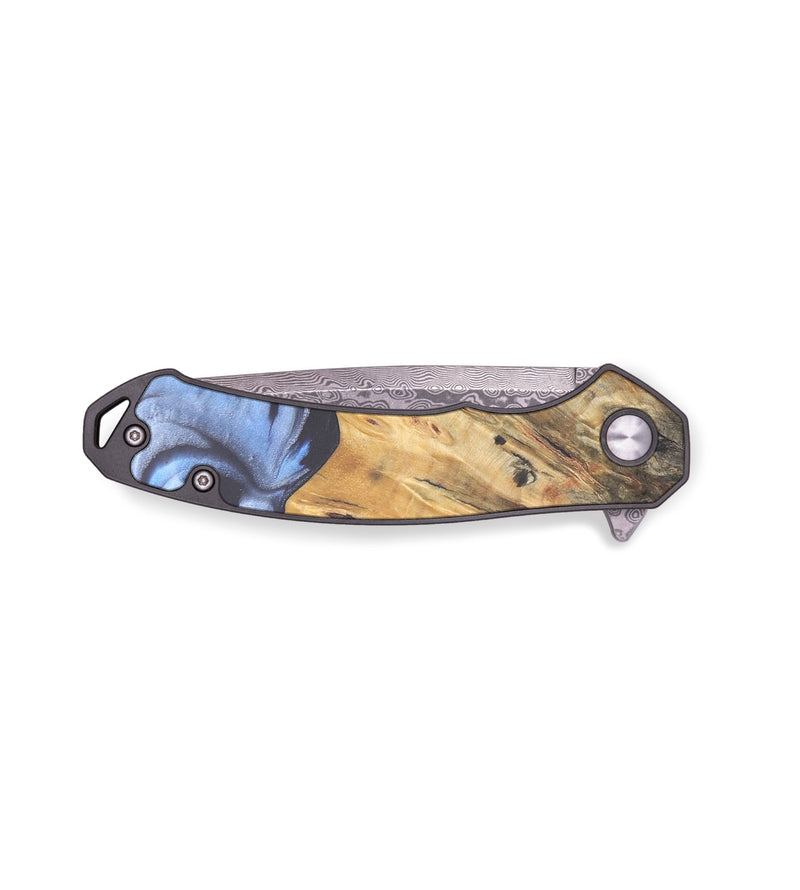 EDC Wood+Resin Pocket Knife - Simon (Blue, 678920)