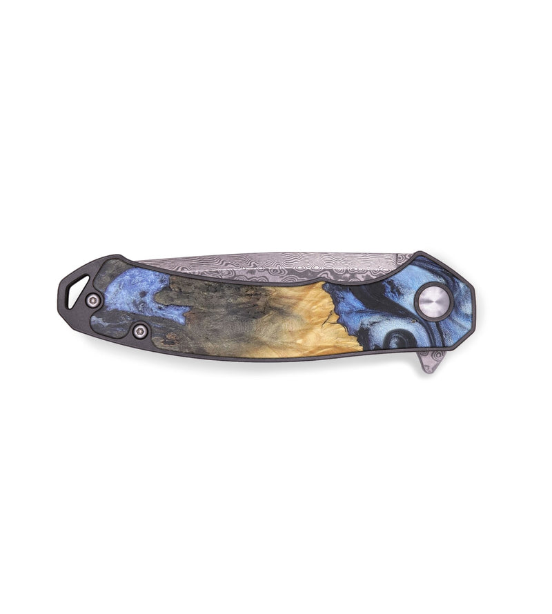 EDC Wood+Resin Pocket Knife - Bryce (Blue, 678921)