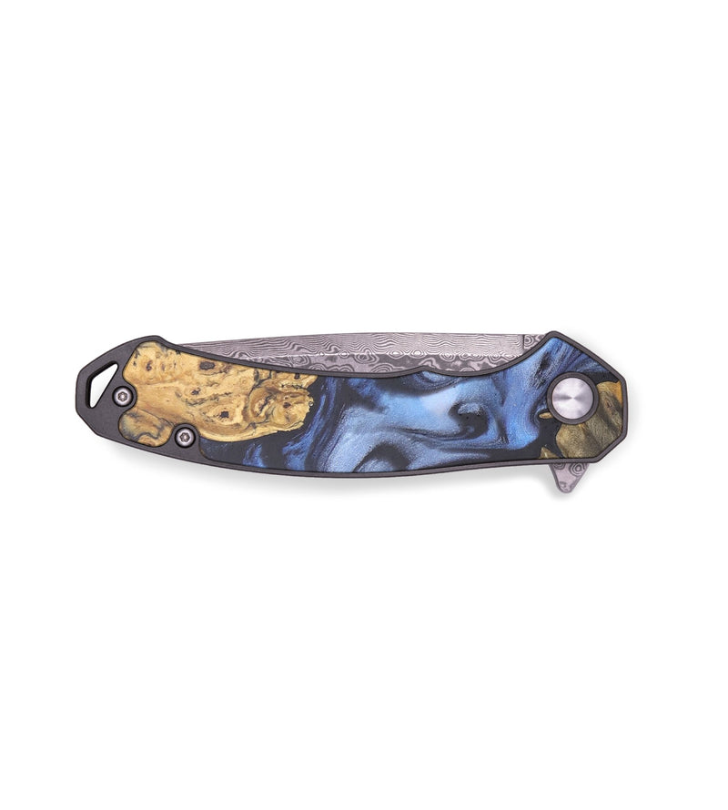 EDC Wood+Resin Pocket Knife - Dionne (Blue, 678925)