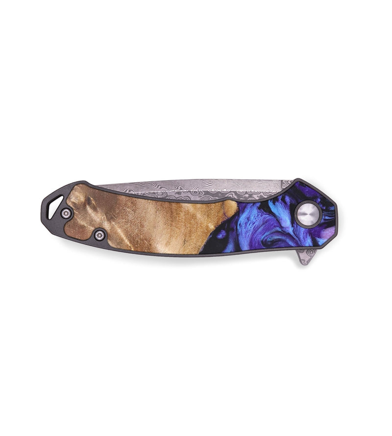 EDC Wood+Resin Pocket Knife - Noah (Purple, 678927)